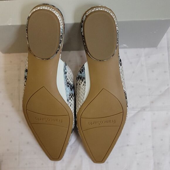 🔥Franco Sarto🔥 Bridget 2 Mules Multi Snake Blue Size 8 - Picture 8 of 10